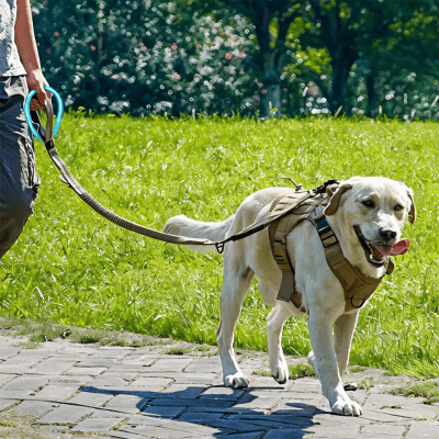 laisse chien extensible avec absorption des chocs, balade sereine ControlMax™