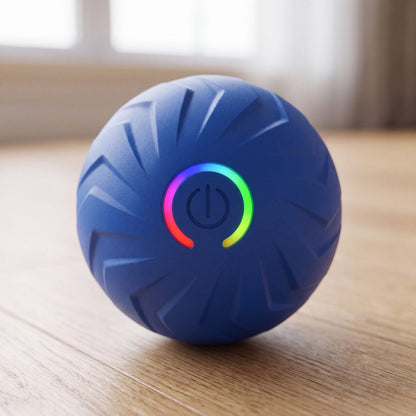 Bouton marche-arrêt lumineux de la balle pour chien rebondissante intelligente bleue