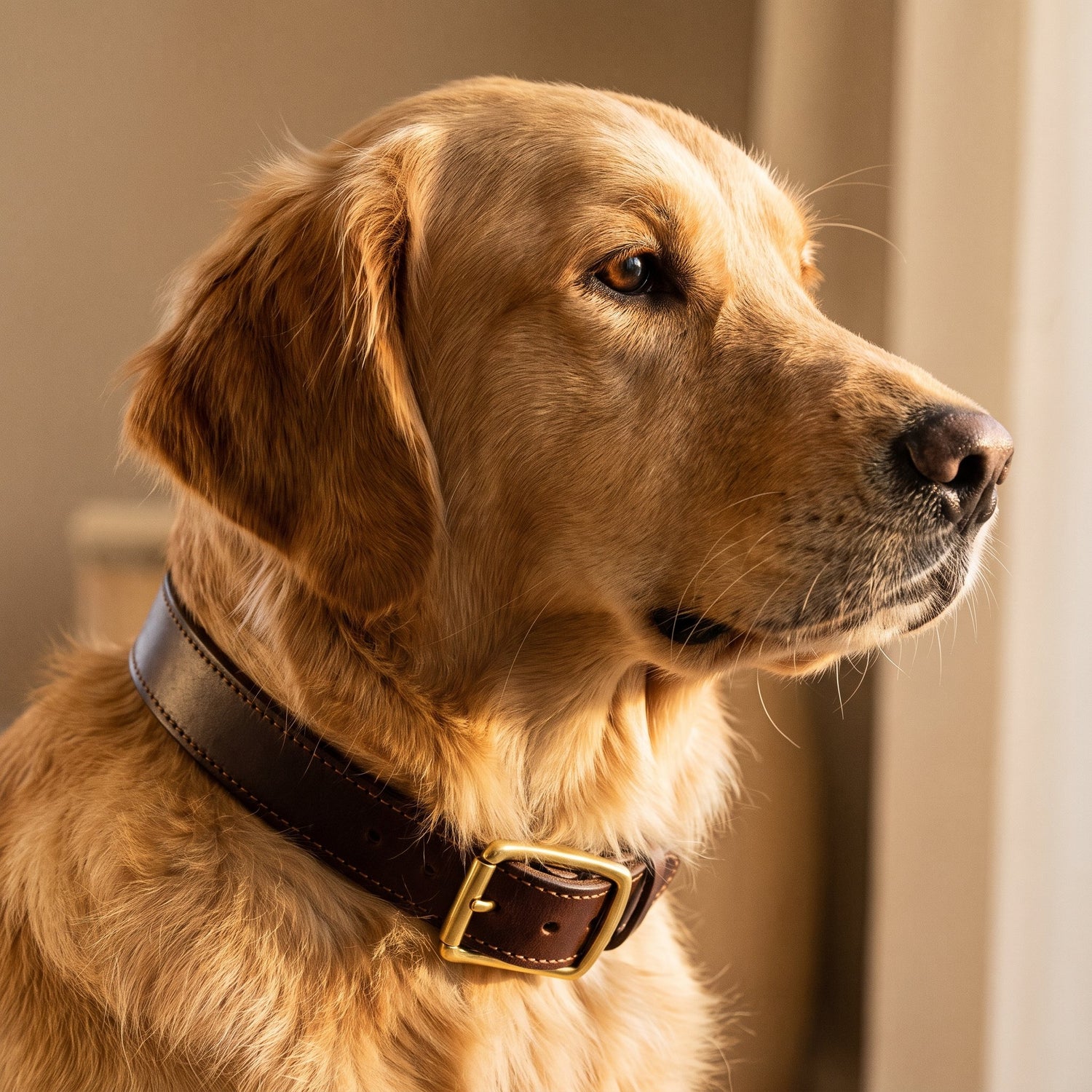 Collier pour chien en cuir véritable - Chien Store