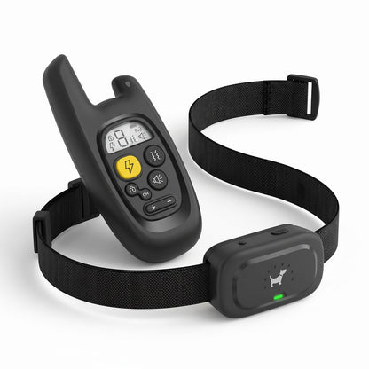 Collier de dressage chien choc électrique vibration son coloris noir avec télécommande