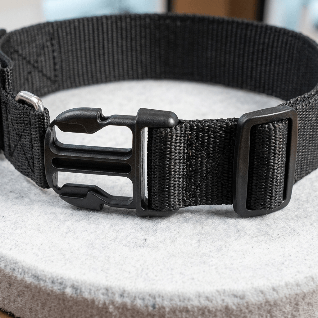 collier chien ecran led personnalisable gros plan sangle reglable et boucle