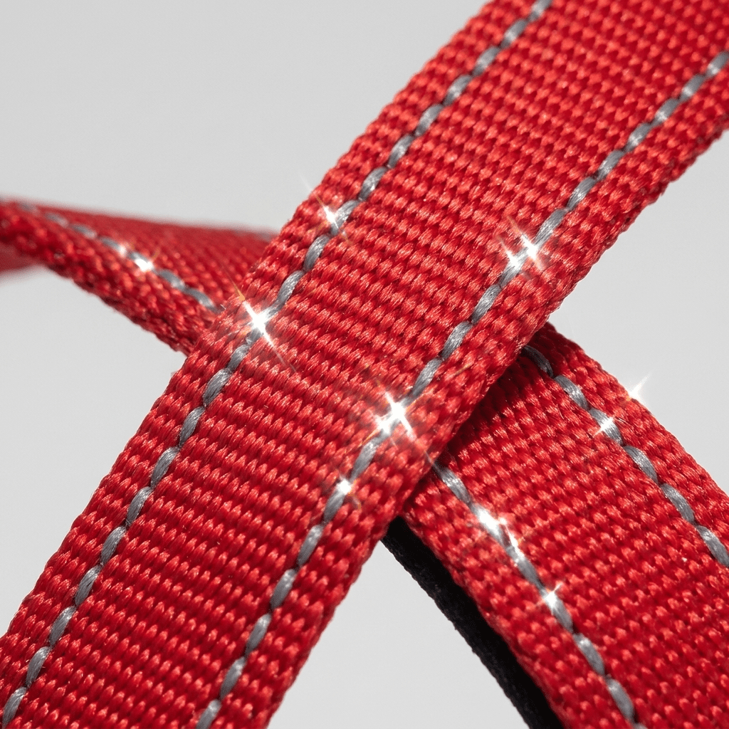 collier chien facile a enfiler gros plan coutures reflechissantes