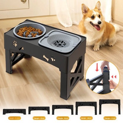 gamelle chien surelevee elevatbowl reglable en hauteur pour toutes tailles de chiens
