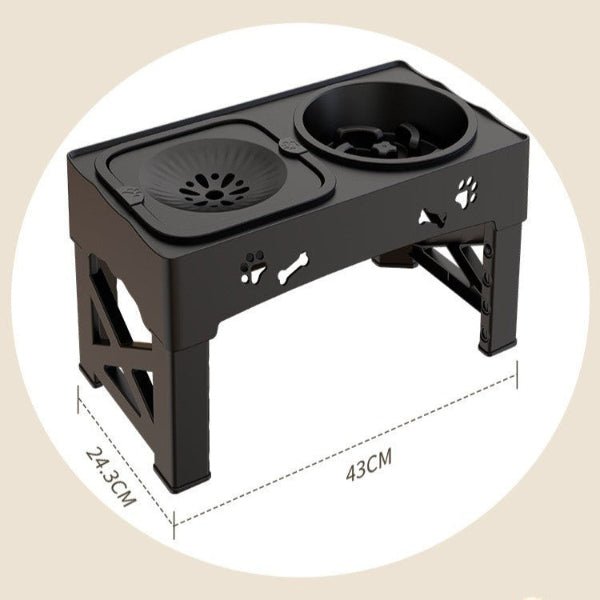 gamelle chien surelevee elevatbowl dimensions 43cm reglable pour petits et grands chiens