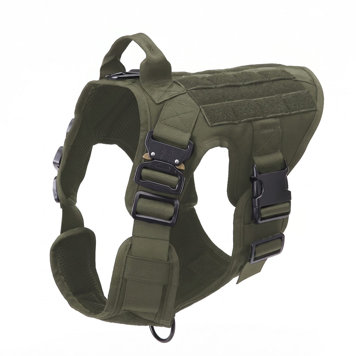 Harnais anti traction chien ControlMax vert présenté seul sur fond blanc