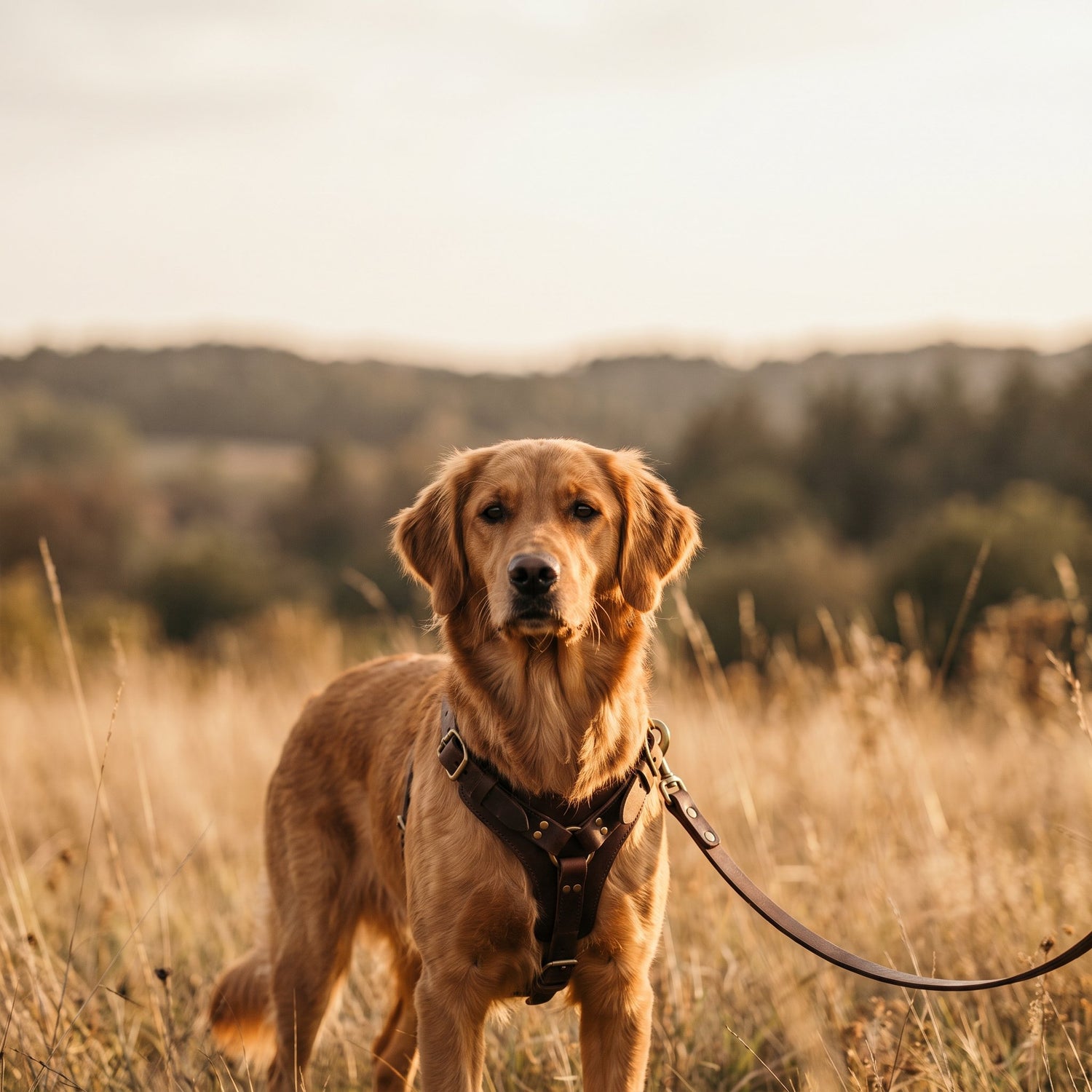Harnais pour chien en cuir véritable - Chien Store