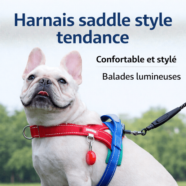 harnais chien design tendance leger pour balades quotidiennes confortable et style