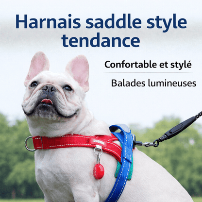 harnais chien design tendance leger pour balades quotidiennes confortable et style