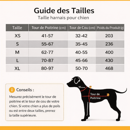 harnais tactique chien difference tailles xs s sans corde m l xl avec cordes ajustables