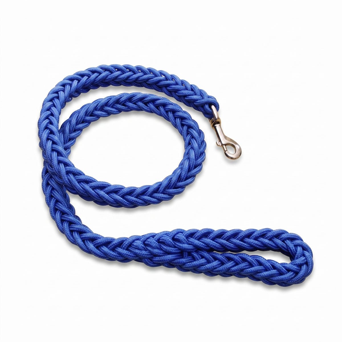 Laisse chien corde tressée 8 brins - coloris bleu, photo produit