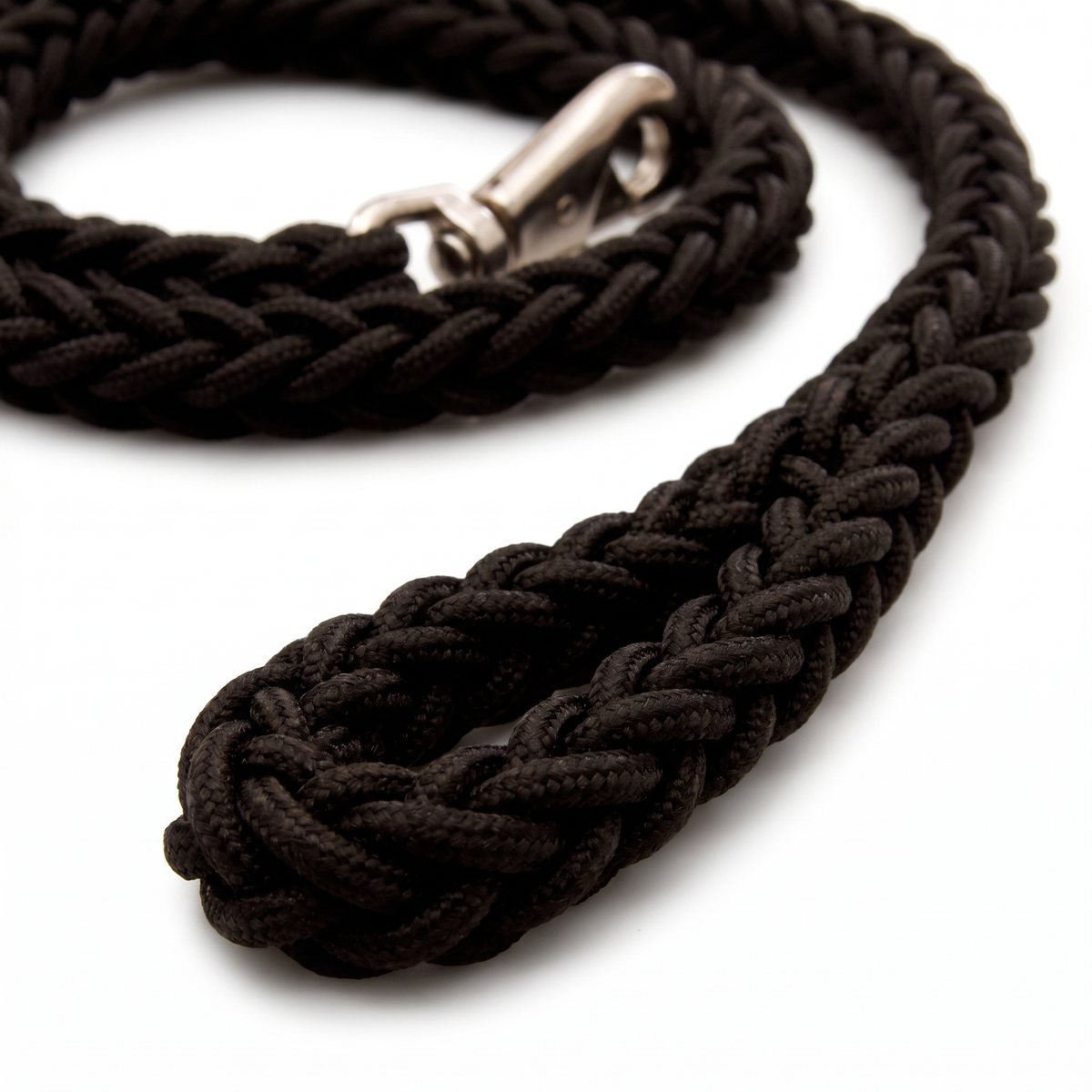 Laisse chien corde tressée 8 brins - coloris noir, photo produit