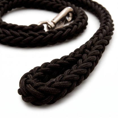Laisse chien corde tressée 8 brins - coloris noir, photo produit