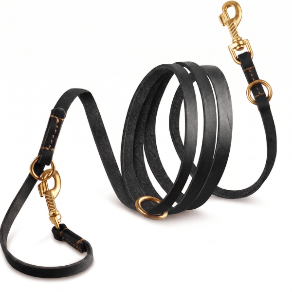 Laisse chien cuir veritable reglable FlexRange - photo produit 2