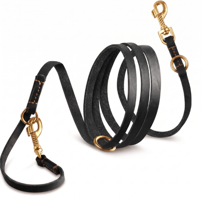 Laisse chien cuir veritable reglable FlexRange - photo produit 2