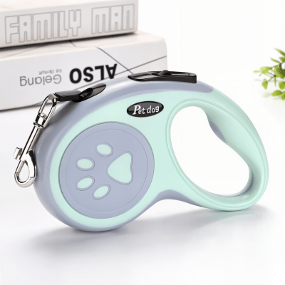 laisse enrouleur chien vert menthe, mecanisme retractable fluide Petdog™ - Chien store