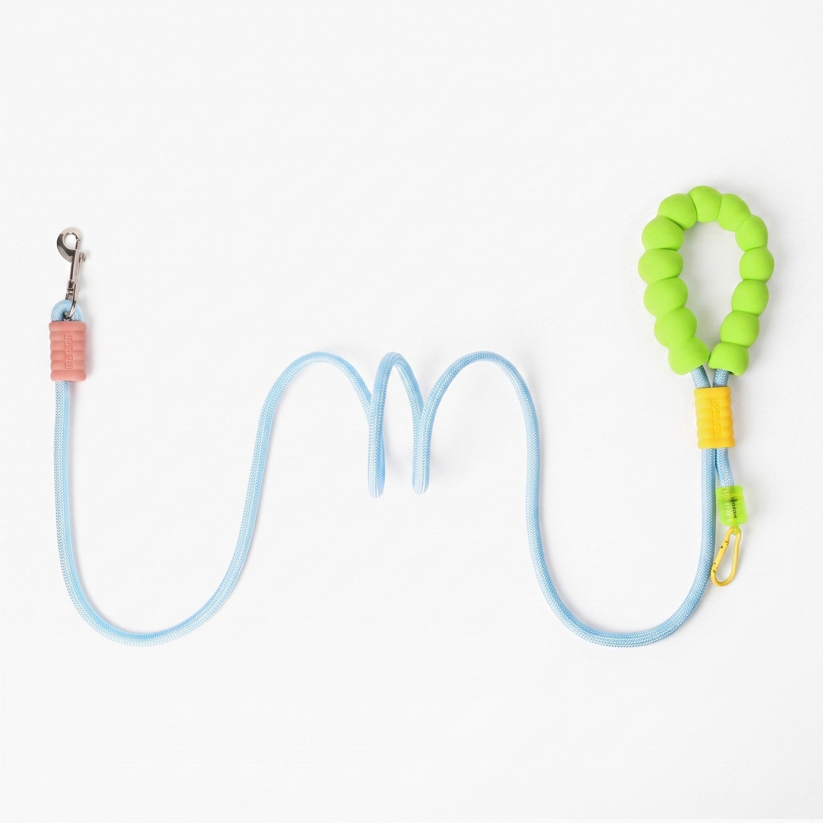 Laisse mains libres pour chien ComfyLoop Chien store corde vert-bleu poignée mousse confort