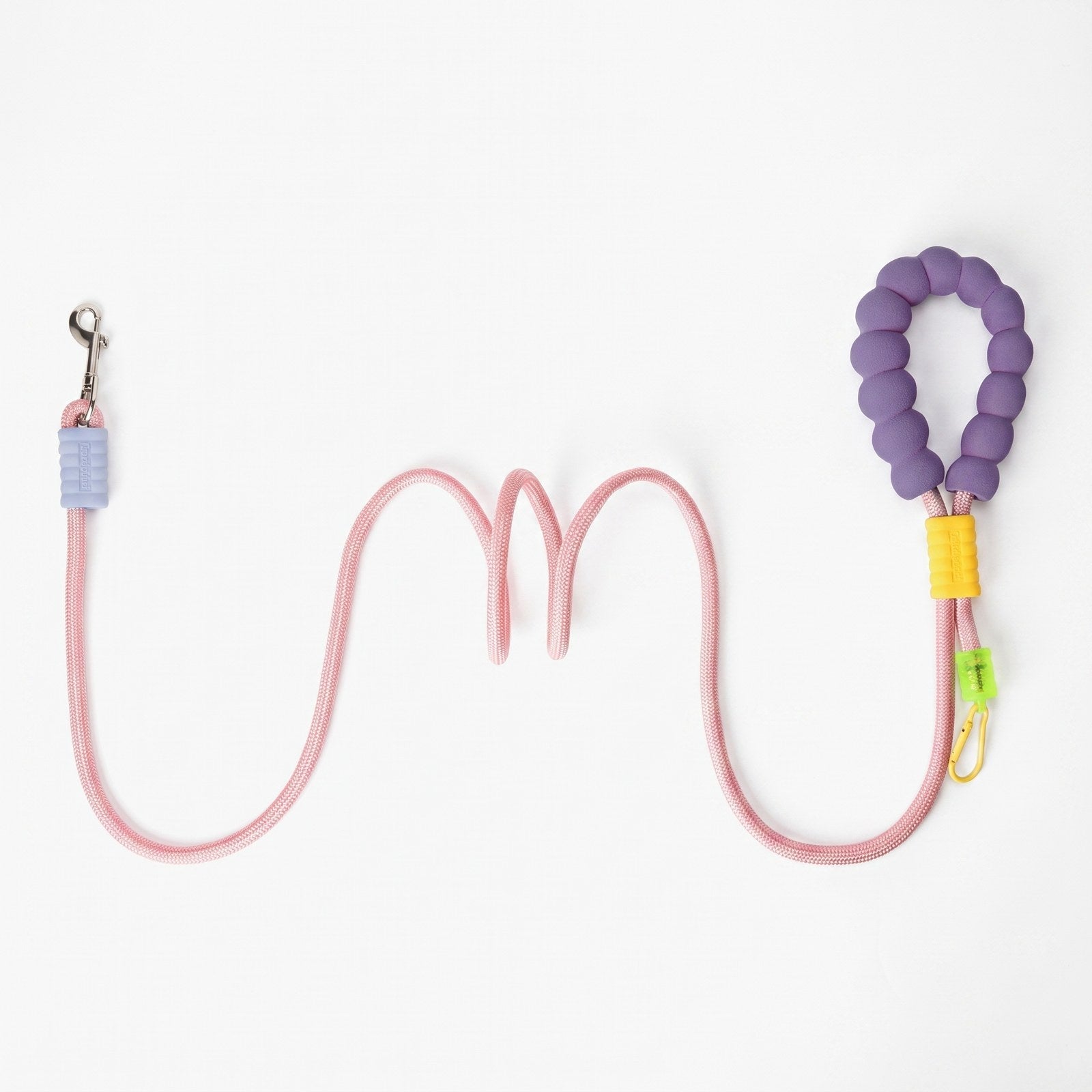 Laisse mains libres pour chien ComfyLoop Chien store corde rose-violet poignée mousse confort