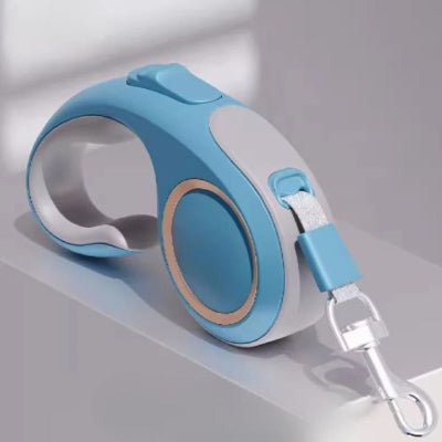 Laisse pour chien bleu rétractable ergonomique GlideLeash™