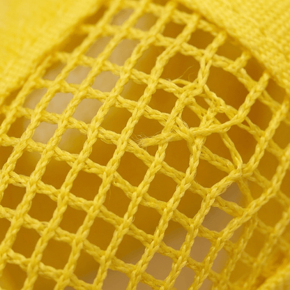 museliere chien poids plume jaune macro maille aeree