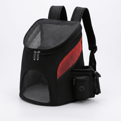 sac a dos chien a poche anti-vol Canirando coloris noir presentation produit sur fond blanc