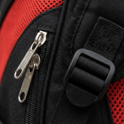 sac a dos chien a poche anti-vol Canirando macro detail fermeture eclair et sangle renforcee