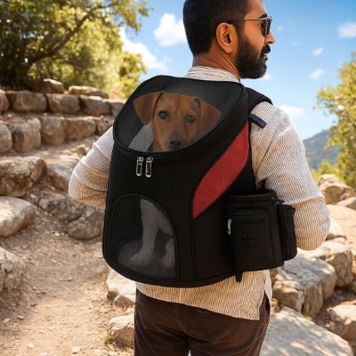 Sac a dos chien parfait pour la randonnée, robuste et ergonomique, assurant sécurité et confort à votre chien | Canirando™