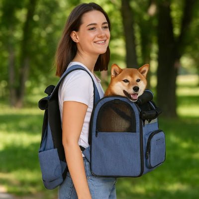 sac a dos chien promenade shiba au parc sécurisé et léger design moderne airpack