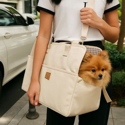 sac transport chien porte a l epaule avec spitz nain MobiPet