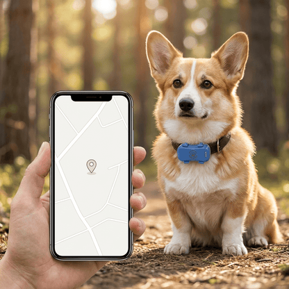 Suivi de la position du traceur GPS chien sans abonnement sur un smartphone en extérieur